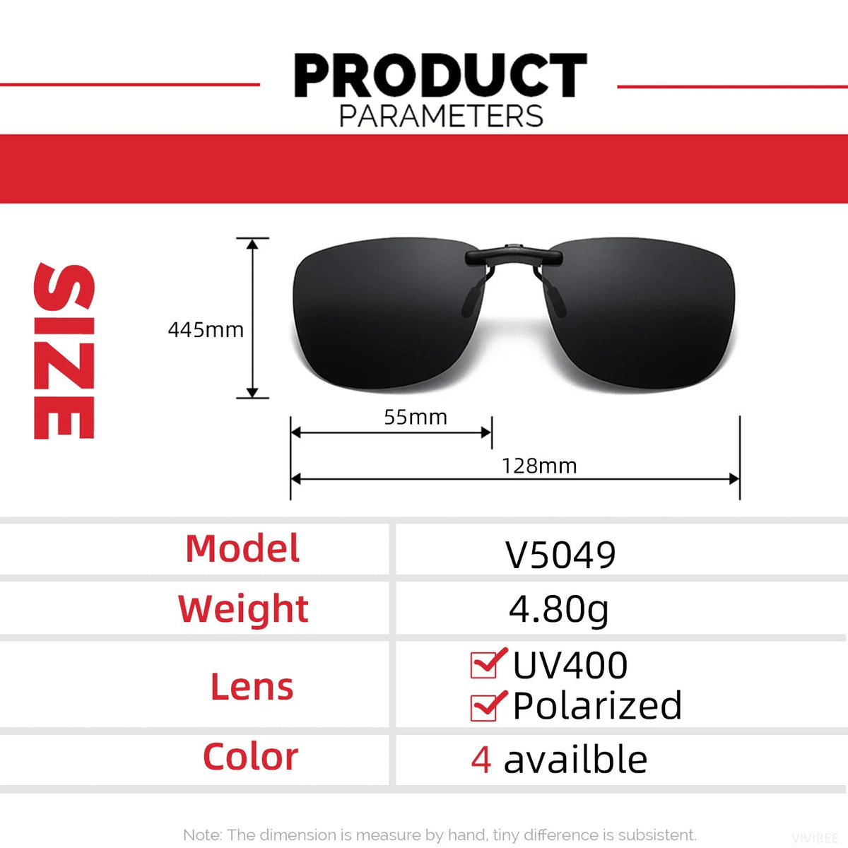 Clip-On Sunglasses Polarized UV400 Tool-Free Lightweight