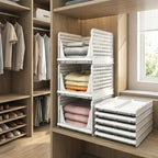 Closet Organizer 3-Tier Stackable Perforated Side Panels