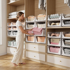 Closet Organizer 3-Tier Stackable Perforated Sides & Reinforced Frame
