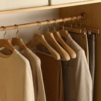 Clothes Hangers Wooden Wide Set of 3