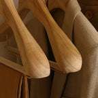 Clothes Hangers Wooden Wide Set of 3