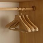 Clothes Hangers Wooden Wide Set of 3