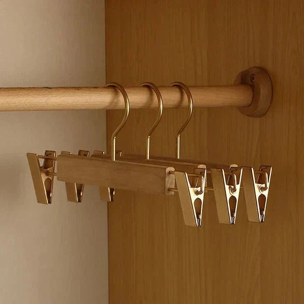 Clothes Hangers Wooden Wide Set of 3
