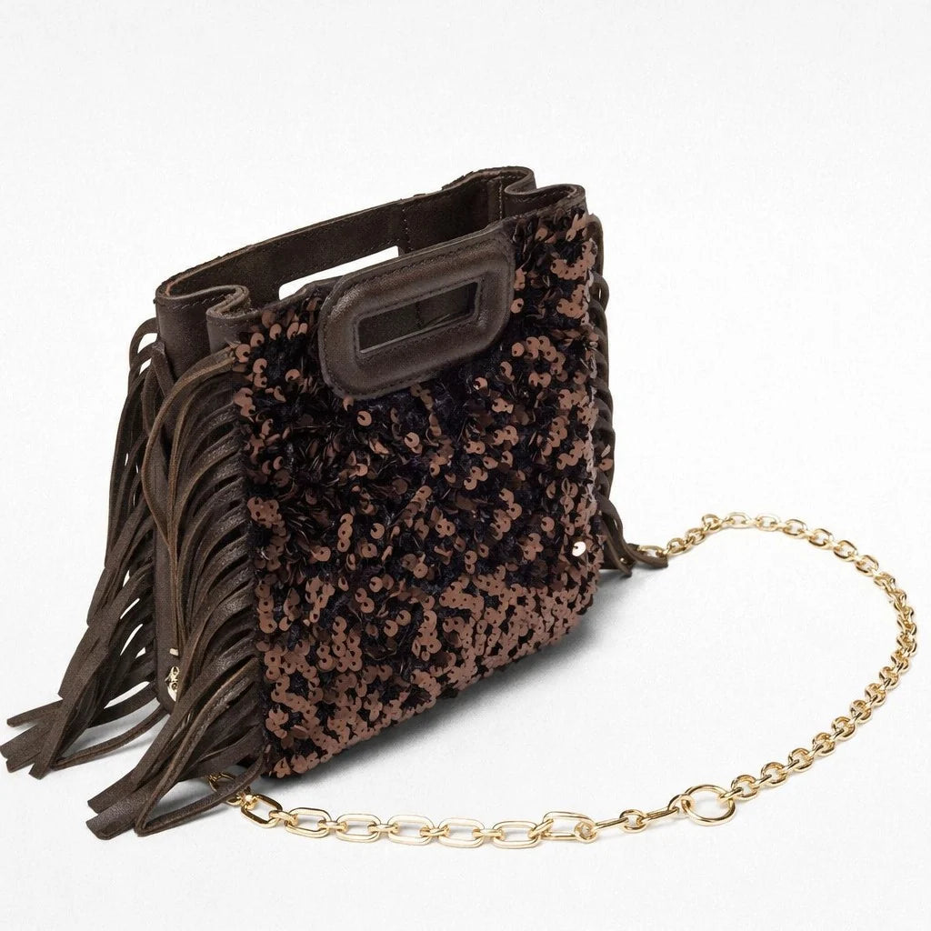Clutch Bag Sequin Fringe Handheld