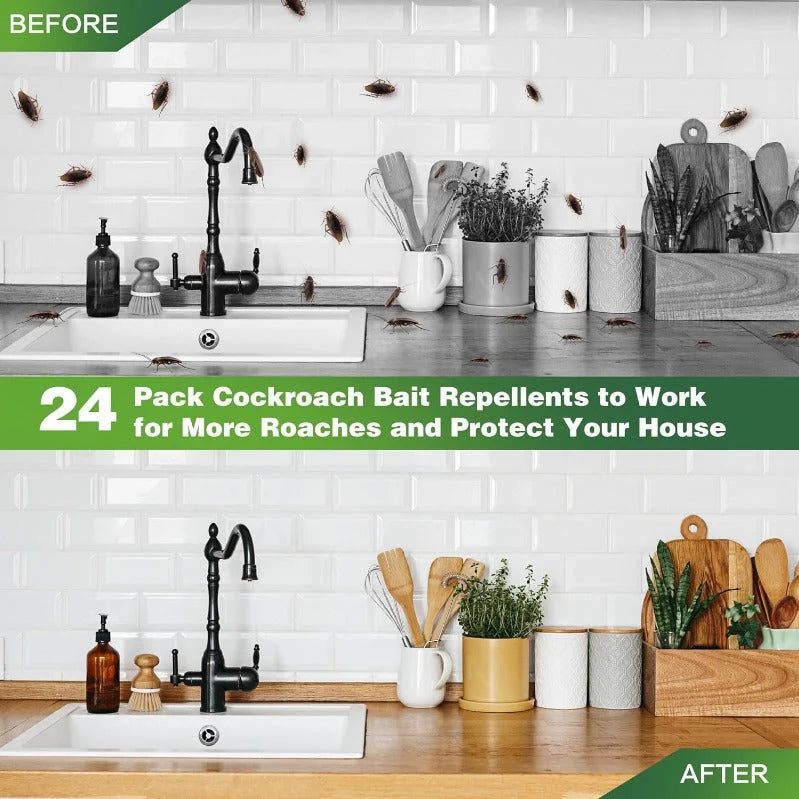 Cockroach Bait Stations Enclosed Odorless Boric Acid