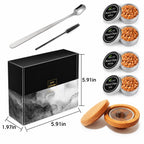 Cocktail Smoker Kit Torch Wood Chips Engraved Lid