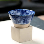 Coffee Cup Set Ceramic Dishwasher-Safe Set of 2 With Holder