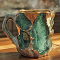 Coffee Mug Transparent Raised Mineral Texture 10.14 Oz