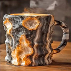 Coffee Mug Transparent Raised Mineral Texture 10.14 Oz