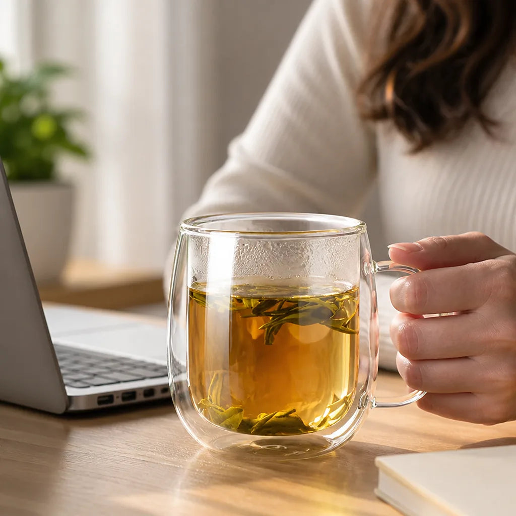 Coffee & Tea Cup Double-Walled Borosilicate Condensation-Free