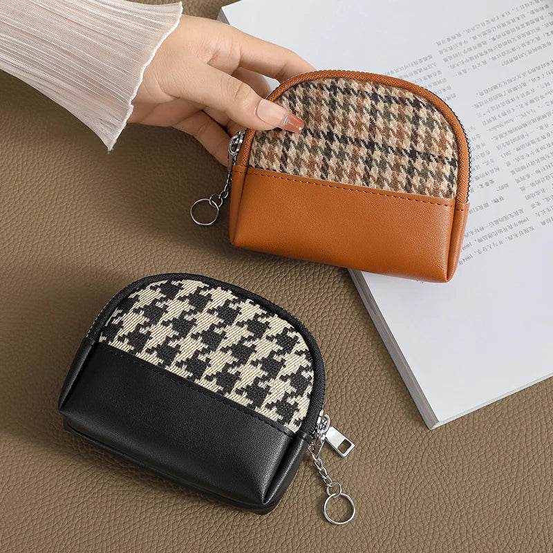 Coin Pouch Double-Zip Two Compartments Compact Size