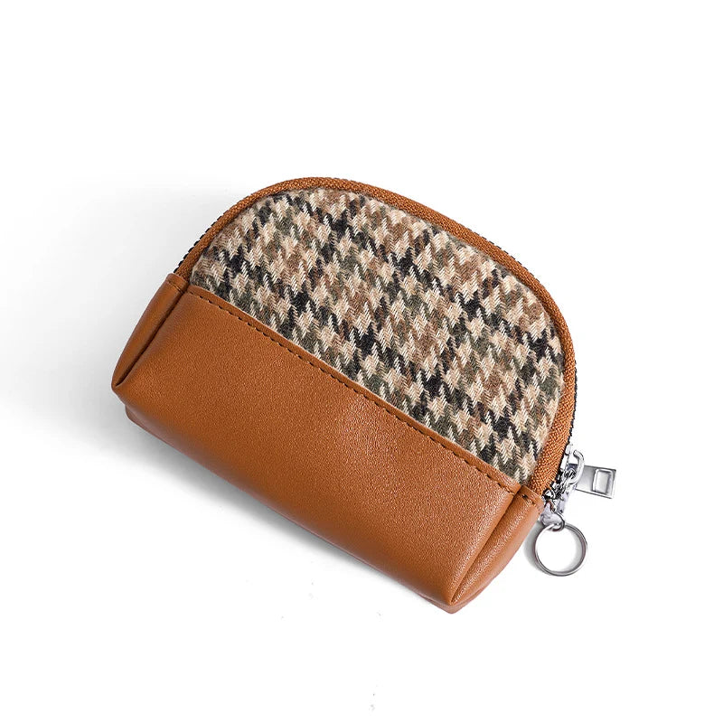 Coin Pouch Double-Zip Two Compartments Compact Size