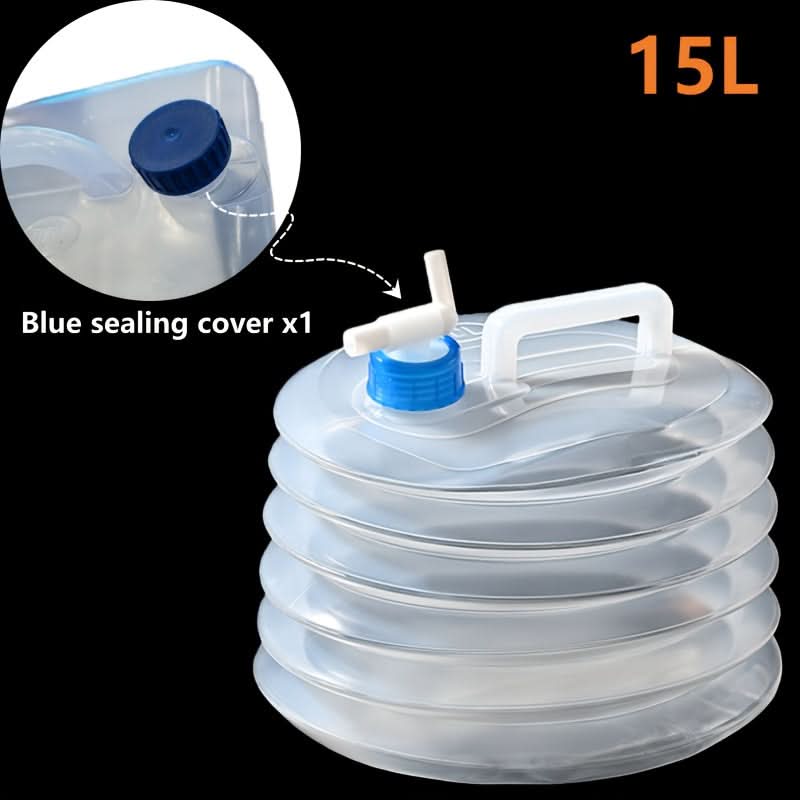 Collapsible Water Container Foldable Space-Saving & Leak-Proof Lid