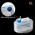 Collapsible Water Container Foldable Space-Saving & Leak-Proof Lid