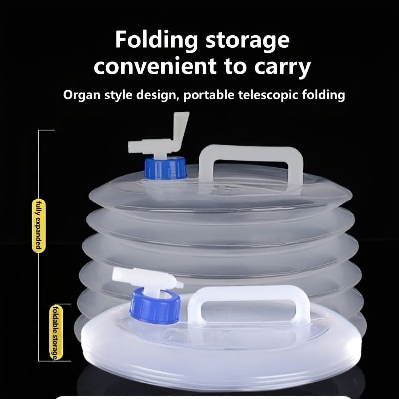 Collapsible Water Container Foldable Space-Saving & Leak-Proof Lid