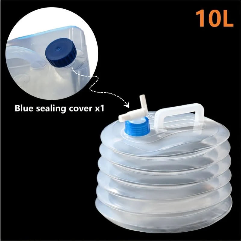 Collapsible Water Container Foldable Space-Saving & Leak-Proof Lid