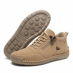 Comfort Sneakers Side Zip Wide Toe Box Elastic Laces