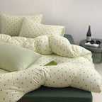 Comforter Set Cotton Polka Dot Matching Pillowcases