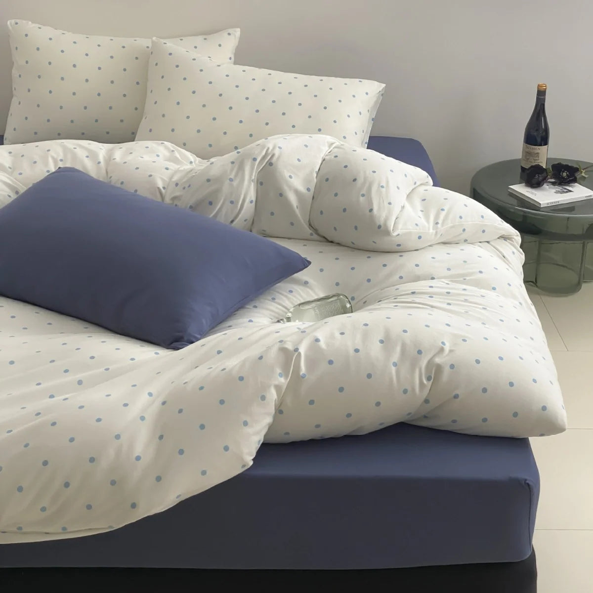 Comforter Set Cotton Polka Dot Matching Pillowcases