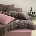 Comforter Set Cotton Polka Dot Matching Pillowcases