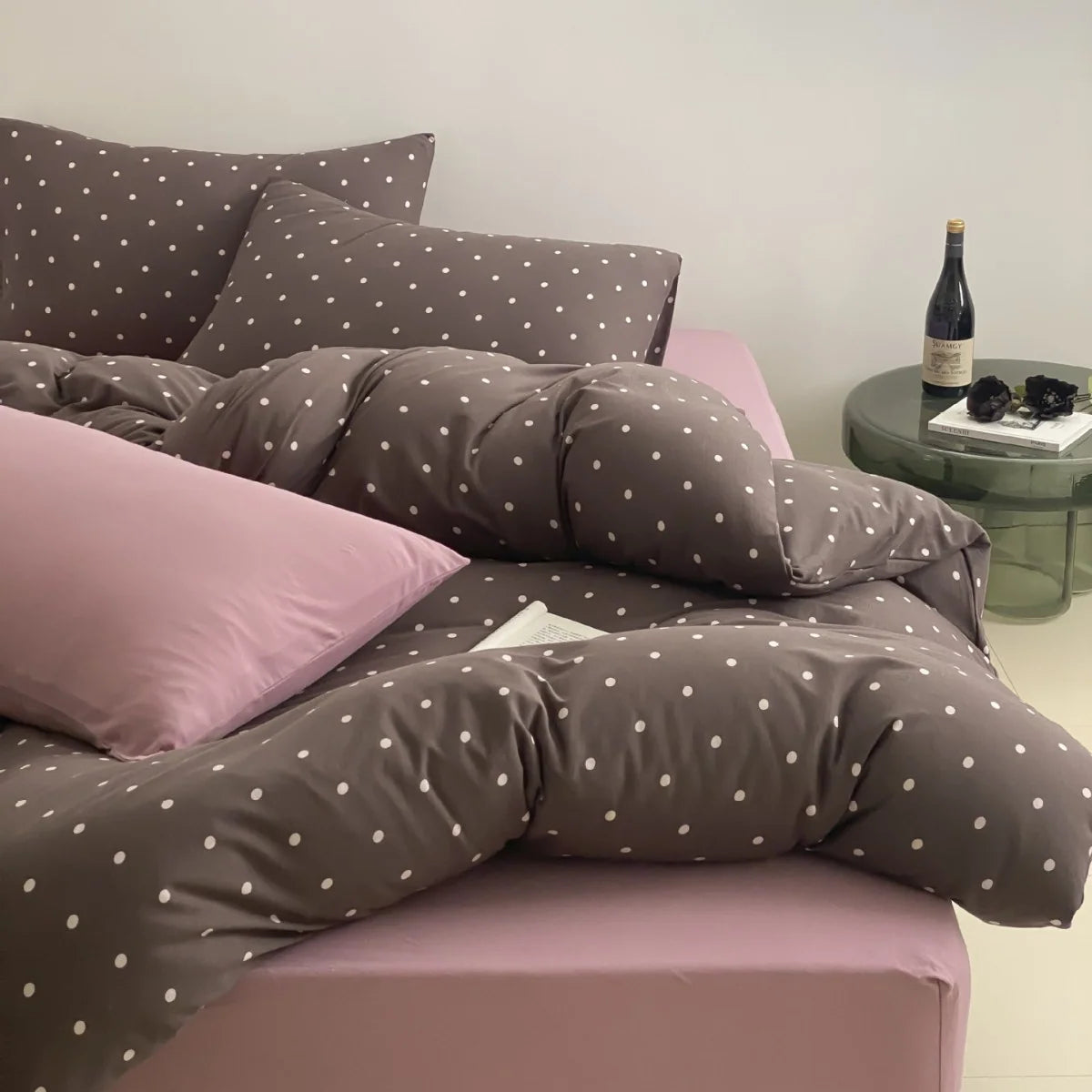 Comforter Set Cotton Polka Dot Matching Pillowcases