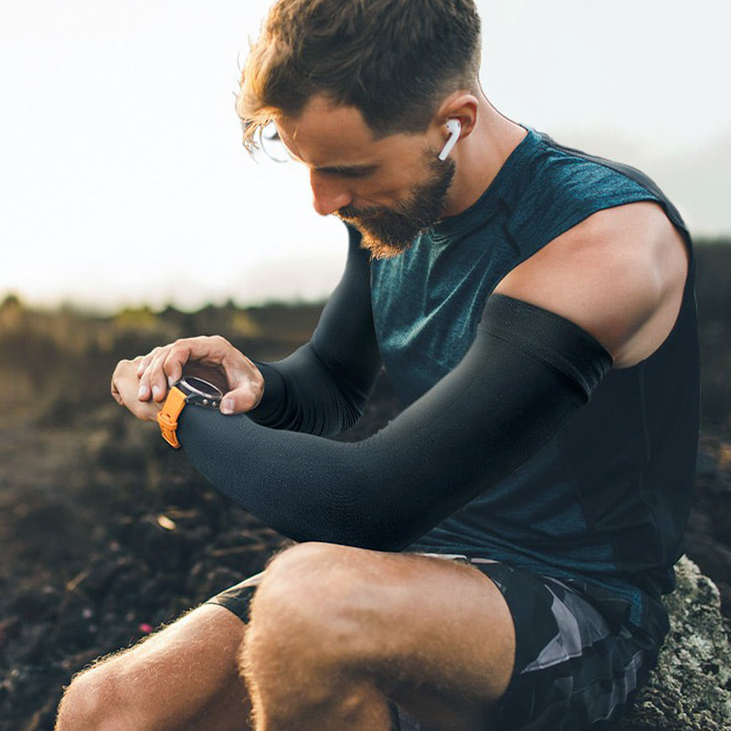Compression Arm Sleeves Cooling UV-Protective Muscle Support