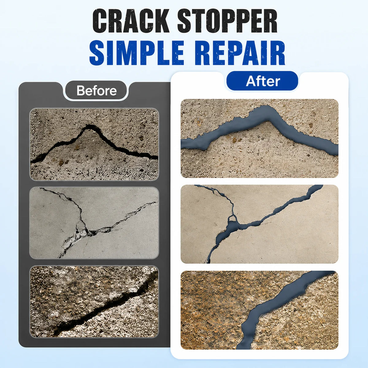 Concrete Crack Sealant Deep-Penetrating Waterproof & Flexible