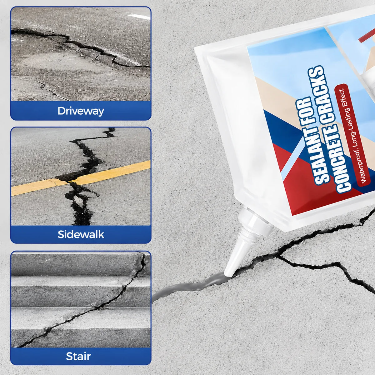 Concrete Crack Sealant Deep-Penetrating Waterproof & Flexible