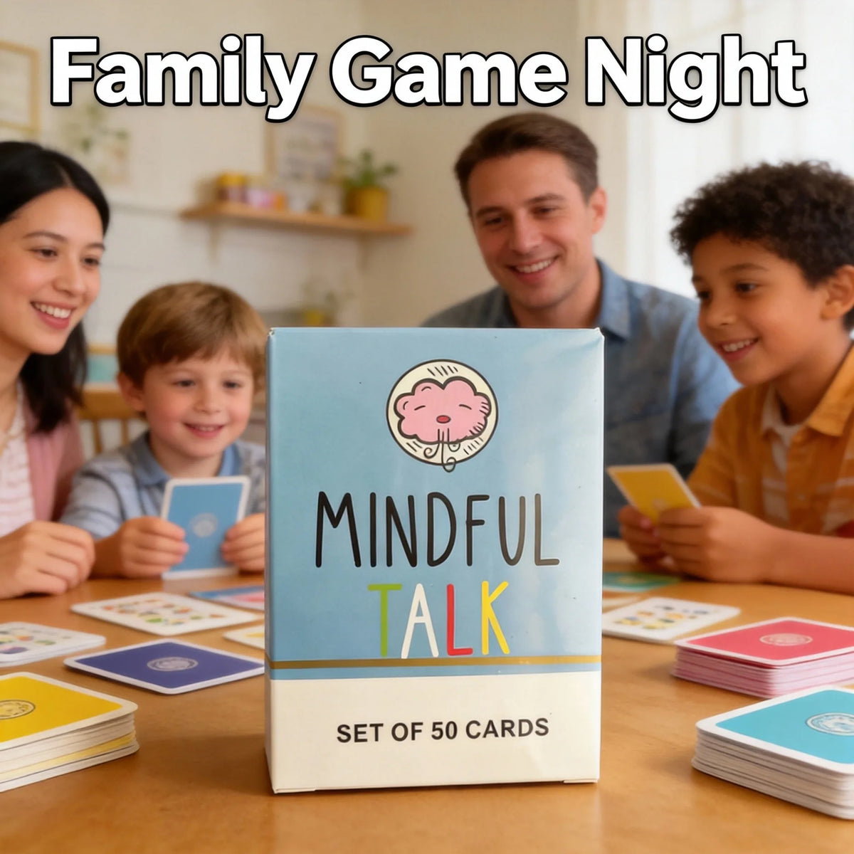 Conversation Card Game Family Prompts Set of 50