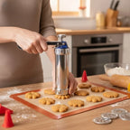 Cookie Press Adjustable Rotary Dial 20 Patterns Rust-Resistant