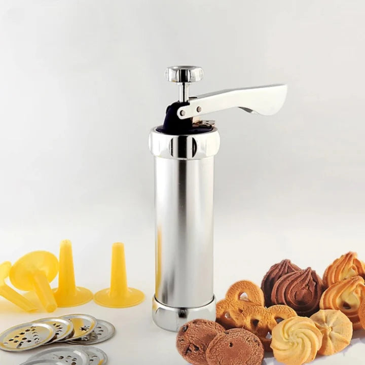 Cookie Press Adjustable Rotary Dial 20 Patterns Rust-Resistant