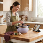 Cooking Pot 7.4 Quart Non-Stick Induction Compatible