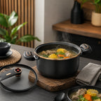 Cooking Pot 7.4 Quart Non-Stick Induction Compatible