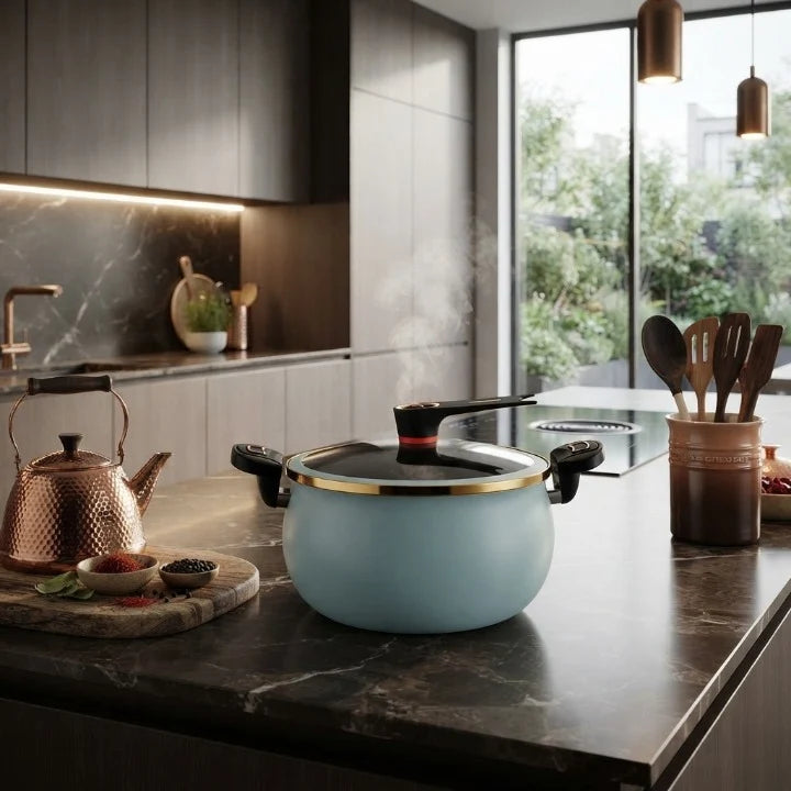 Cooking Pot 7.4 Quart Non-Stick Induction Compatible