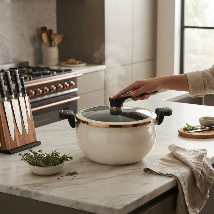 Cooking Pot 7.4 Quart Non-Stick Induction Compatible
