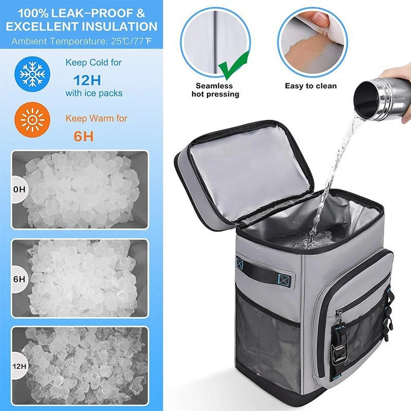 Cooler Backpack Insulated Multi-Compartment Water-Resistant