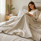 Cooling Blanket 100% Cotton Breathable & Moisture-Wicking