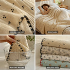 Cooling Blanket 100% Cotton Breathable & Moisture-Wicking