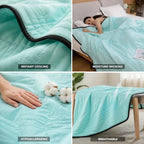 Cooling Blanket Moisture-Wicking & Breathable Hypoallergenic Polyester