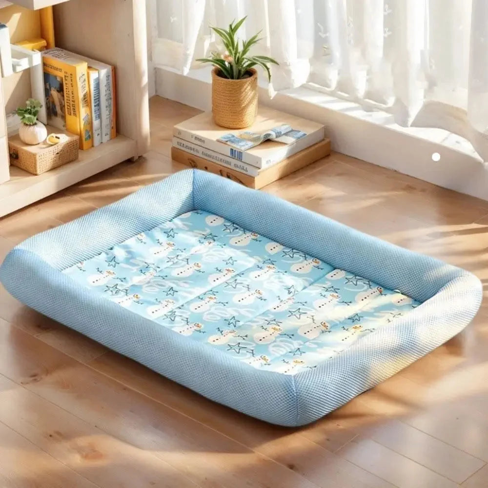 Cooling Mat Breathable Mesh Edge Water-Repellent Oxford Non-Slip Bottom