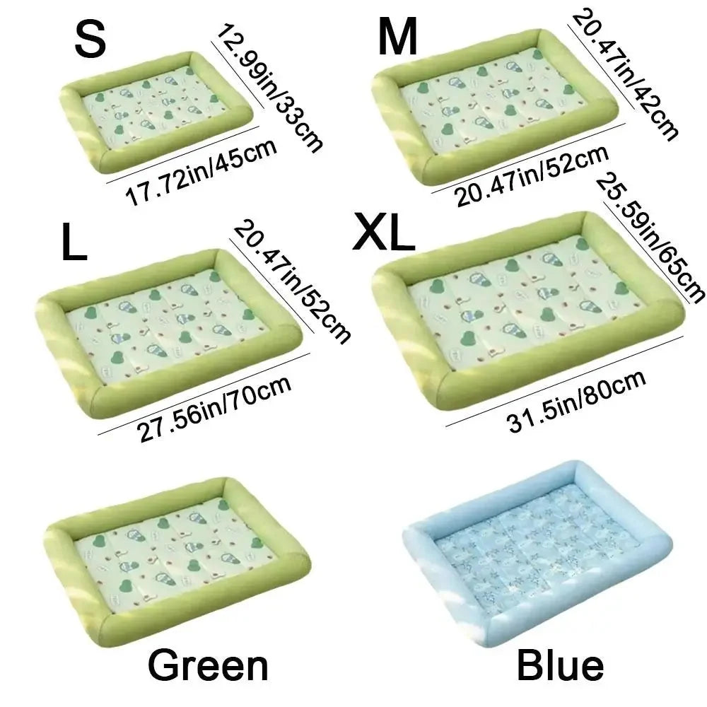 Cooling Mat Breathable Mesh Edge Water-Repellent Oxford Non-Slip Bottom