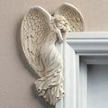 Corner Wall Decor Angel Wing Resin Matte White