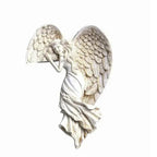 Corner Wall Decor Angel Wing Resin Matte White