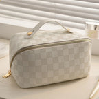 Cosmetic Organizer Water-Repellent PU Leather Multiple Compartments