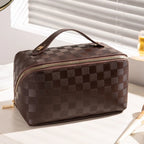 Cosmetic Organizer Water-Repellent PU Leather Multiple Compartments