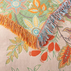Cotton Blanket Reversible Jacquard Lightweight Breathable