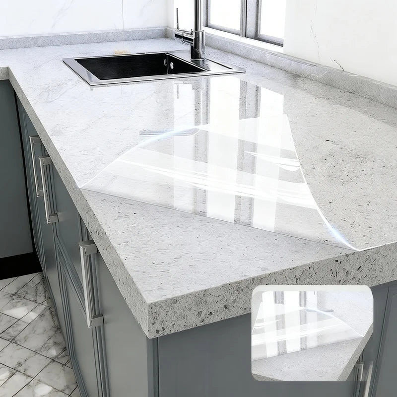 Countertop Protective Film Transparent Oil & Water Resistant, Cut-To-Size