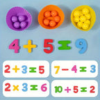 Counting Beads Set Wooden Beads & Tools With Storage