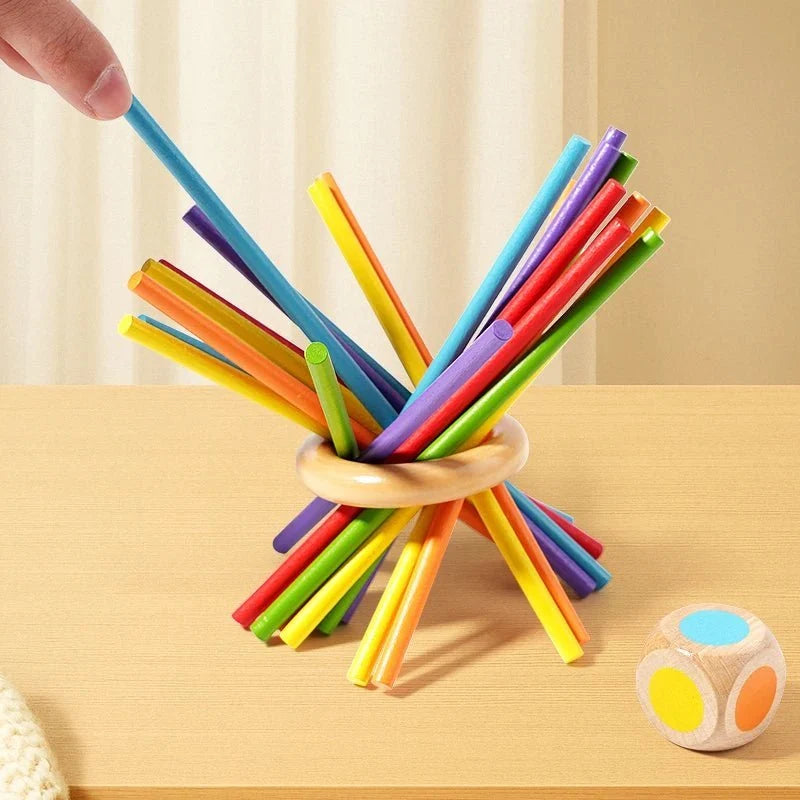 Counting Sticks Set Non-Toxic Wood Colorful Hands-On Learning