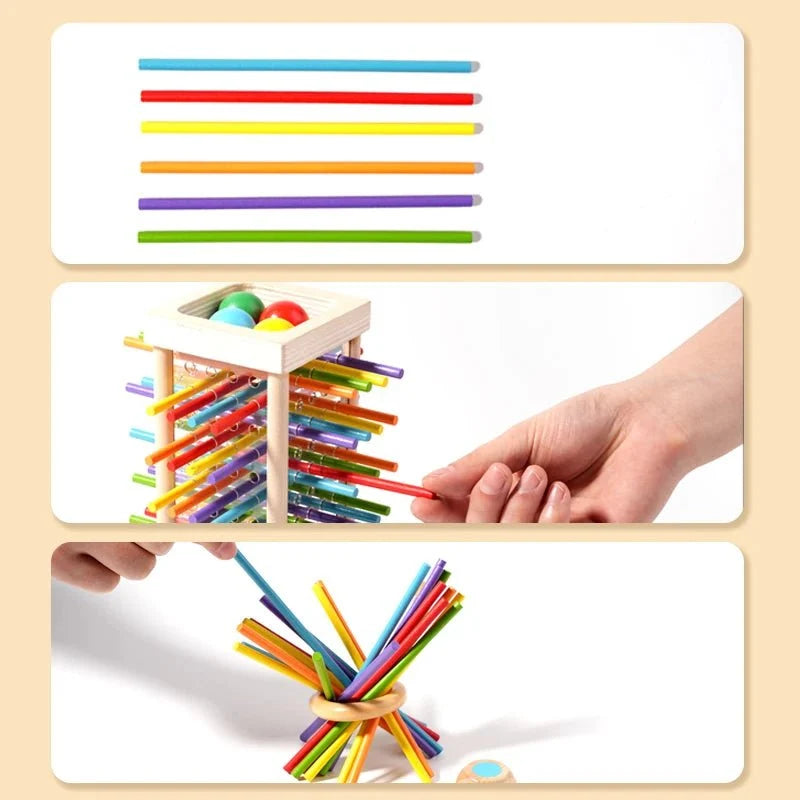 Counting Sticks Set Non-Toxic Wood Colorful Hands-On Learning